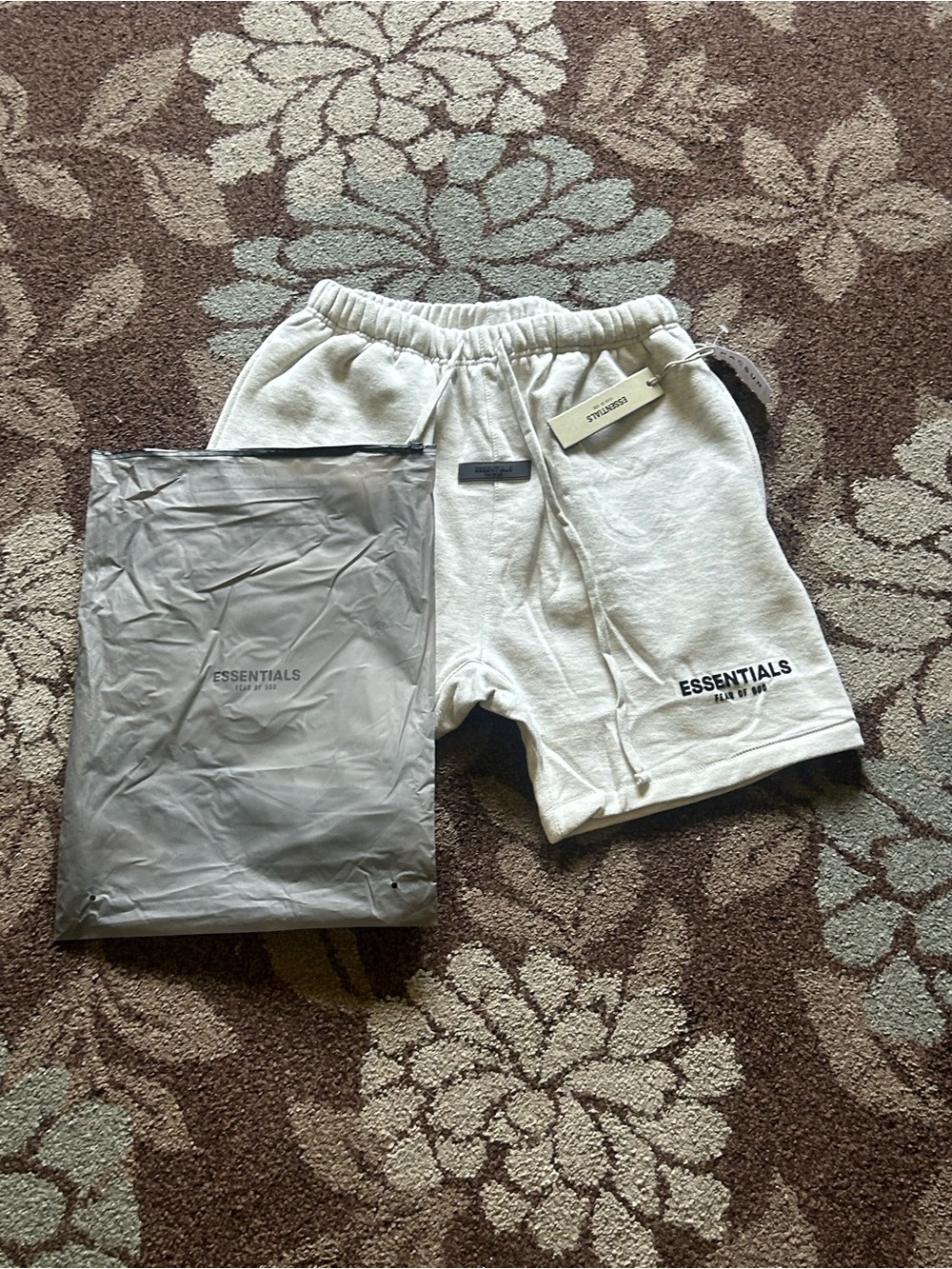 Essentials Men’s Off-White Logo Athletic Shorts